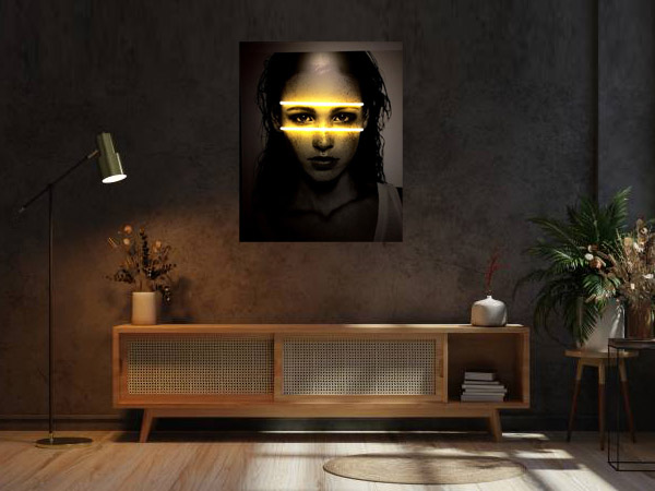 Neon sign in a stylish room