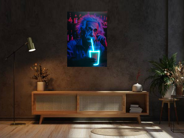 Neon sign in a stylish room