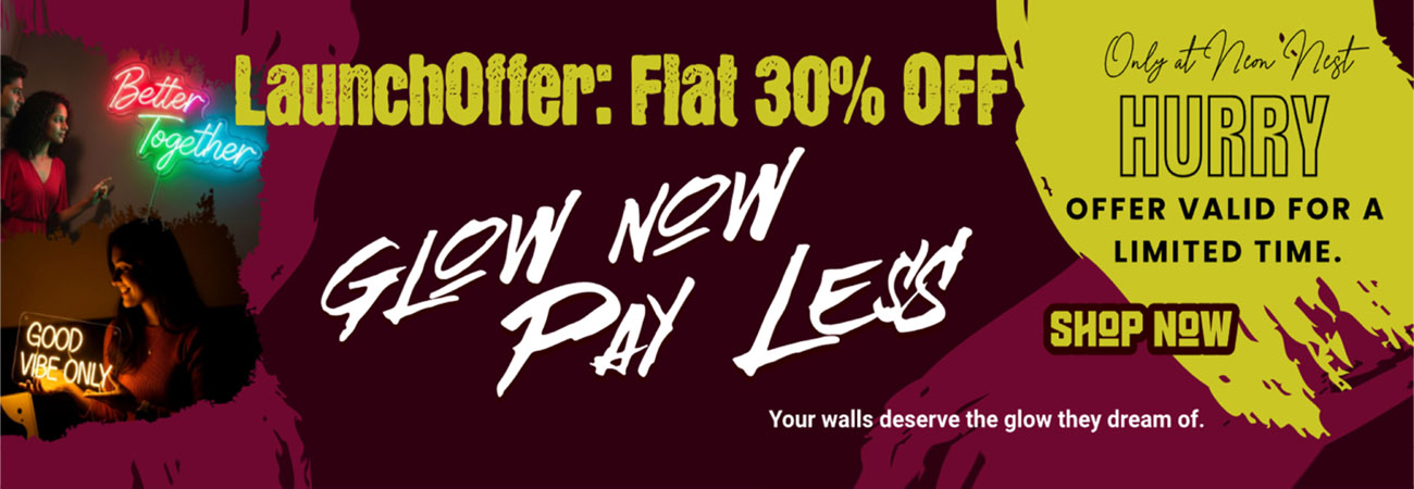 Promotional banner for LED signs and printing