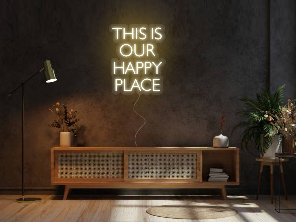 Neon sign in a stylish room